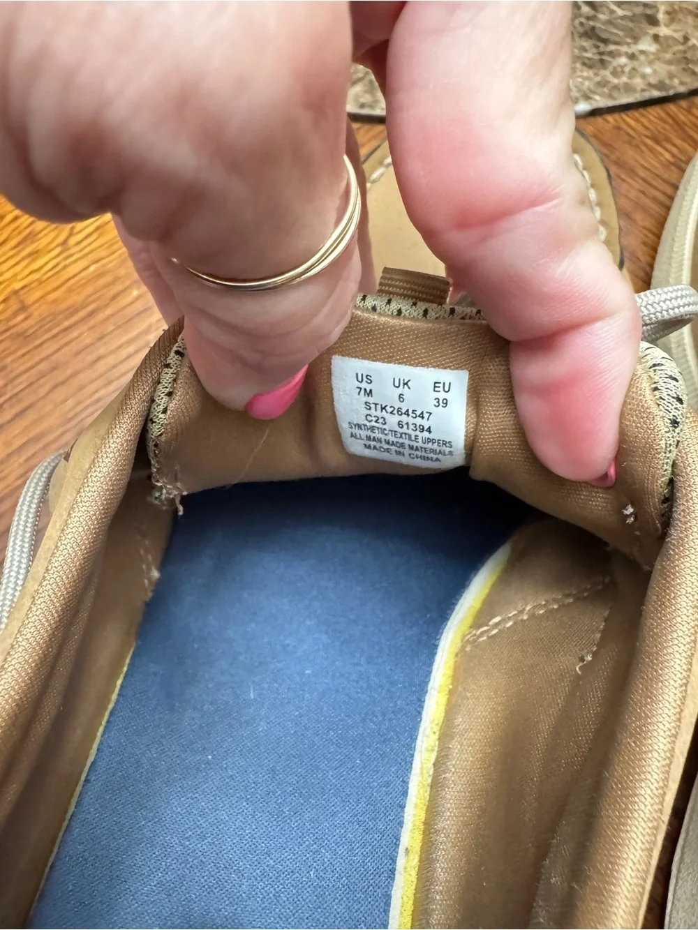 Sperry Men's Tan and Cream Boat Shoes 7M